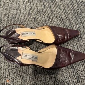 Jimmy Choo Brown Leather Heels